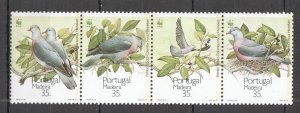 B0177 1991 Portugal Wwf Fauna Birds Pigeons #143-146 1Set Mnh