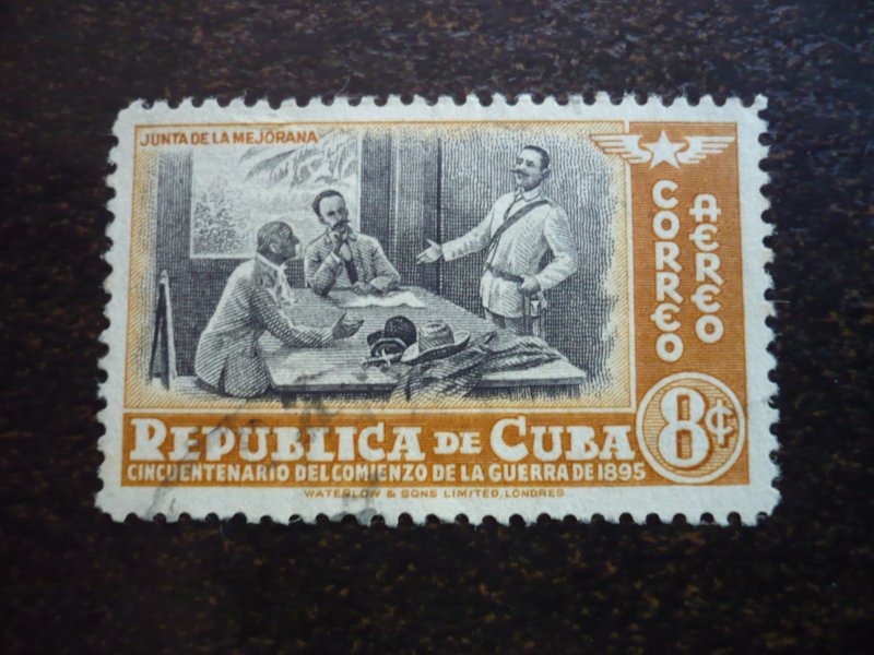Stamps - Cuba - Scott# C38 - Used single Airmail Stamp