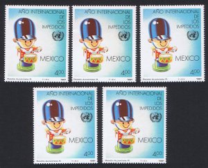 Mexico Intl Year of Disabled People * 5 WHOLESALE 1981 MNH SC#1239 SG#1596