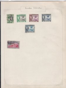 gambia  gibraltar stamps page ref 17407