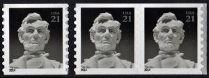 SC#4861 21¢ Abraham Lincoln Single & Coil Pair (2014) SA