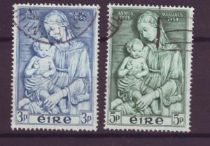 J16331 JLstamps 1954 ireland set used #151-2 madonna