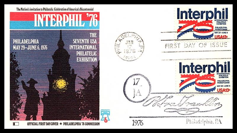#1632 Interphil '76 - Fleetwood Cachet