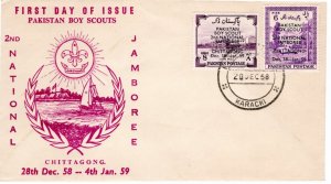 Pakistan 1958 Sc 101-2 FDC-7