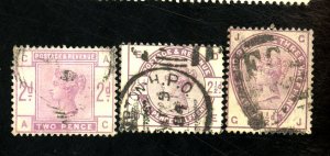 GREAT BRITAIN #99-101 USED AVE-FINE Cat $138