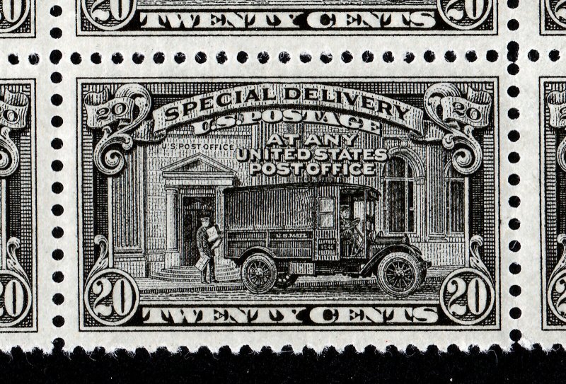 SCOTT #E19 POST OFFICE TRUCK 20¢ SPECIAL DELIVERY PLATE BLOCK OF 6 (MNH-OG)