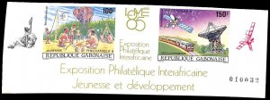 Gabon 1985, Philexafrique 2v tab [:T:], imperforated, MNH