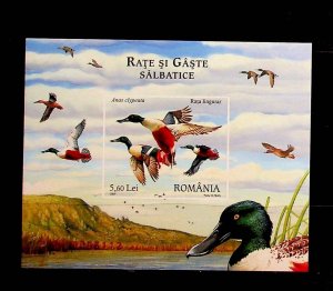 ROMANIA Sc 4974 NH SOUVENIR SHEET OF 2007 - BIRDS - DUCKS