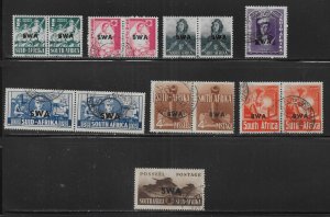 South West Africa 135-42 WWII short set Used