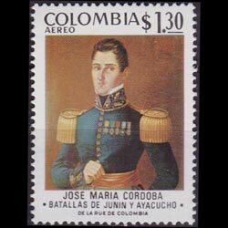 COLOMBIA 1974 - Scott# C609 Gen.Cordoba Set of 1 NH