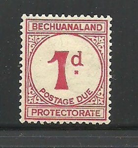 Album Treasures Bechuanaland Prot. Scott # J5 1p Postage Due Mint Hinged