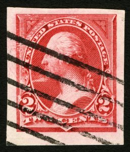 #249 VAR 1894 2c Carmine Lake Rare Imperf Used