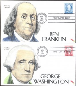 #3139-40 Washington - Franklin Dynamite FDC Set