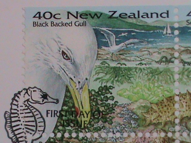 ​NEW ZEALAND-1996 SC#1344a  NEWZEALAND SEASHORE-CONTINUOUS STAMPS MINT FDC VF