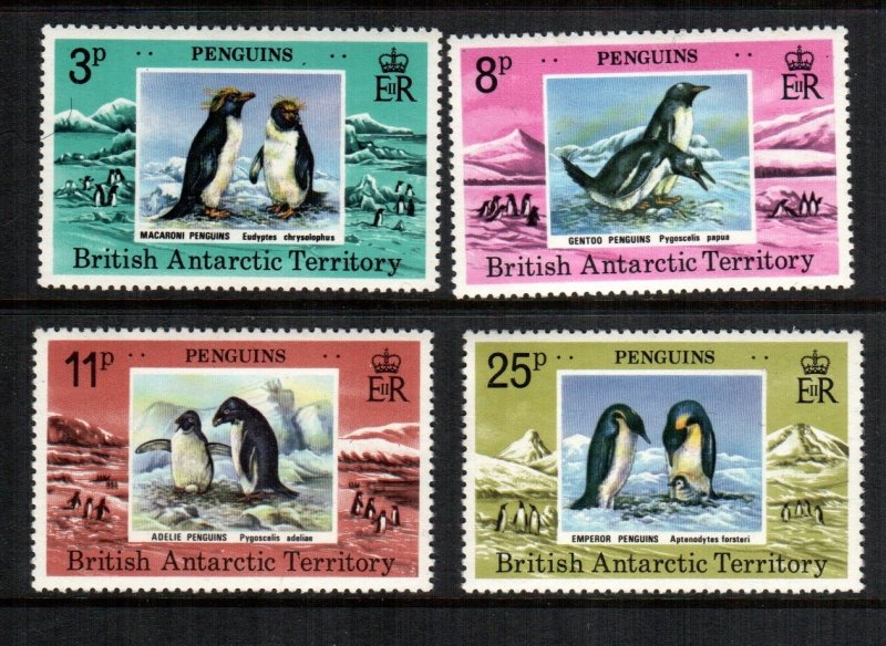 British Antarctic territory   72-75  MNH cat $ 22.50