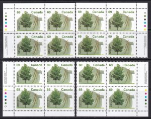 Canada 1995 Sc 1369i plate block set MNH** Coated papers