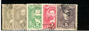 Paraguay, Scott #32-36, Used