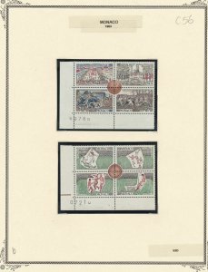 Monaco Mounted Mint Stamps On Sheet 1963 Ref: R6241 