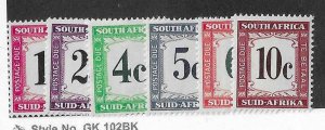 South Africa Sc #J46-J51  set of 6 NH VF