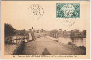 SENEGAL -  POSTAL HISTORY:  COLONIAL EXPO stamp on POSTCARD: BAKEL 1934