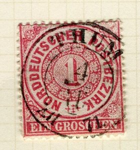 GERMANY; NORTHERN STATES 1860s classic issue fine used Shade of 1k. Postmark