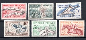 [AC] France Sc #700-705 Mi 978-983 Mint *NH* OG XF