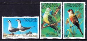 French Polynesia 1981 Birds Complete Mint MNH Set SC 349-351