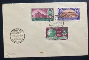 1950 Alexandria Egypt First Day Cover FDC Royal Geographic Society