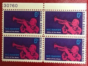 1969 USA Scott 1372 MNH Plate block WC Handy Lot 909