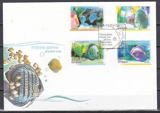 Belarus, Scott cat. 608-611. Discus Fish issue. First day Cover. *