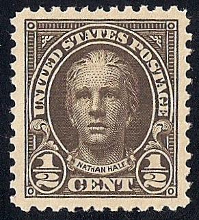 551 1/2 cent Hale O Brown Stamp mint OG NH EGRADED VF-XF 86