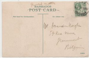 BARBADOS cover postmarked 29 Oct. 1913  -  the ½d rate to Belgium