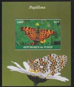 CHAD - 2016 - Butterflies - Perf Souv Sheet - MNH - Private Issue