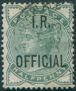 Great Britain 1882 ½d deep green Official SGO1 used