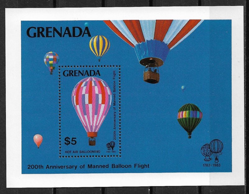 1983 Grenada 1174 Manned Flight Bicentenary MNH S/S