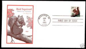 2489 Red Squirrel Self-adhesive Artmaster FDC