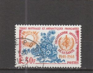 French Southern and Antarctic Territories  Scott#  31  Used  (1968 WHO)