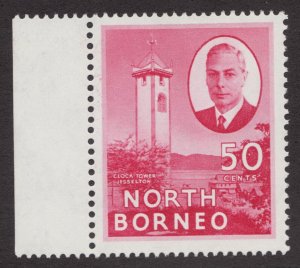 1950 North Borneo Sc #259 - 2p KGVI - Clock Tower at Jesselton  MNH stamp Cv$16
