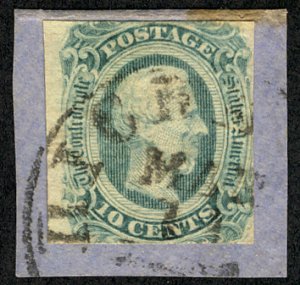 USA Confed #11e F/VF on piece, nice large margins, Select! Retails $140