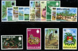 Gilbert & Ellice Islands 1971 QEII Definitives set complete MLH. SG 173-187.