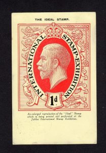 1912 'IDEAL STAMP' POSTCARD USED WITH 1912 STAMP EXHIBITION POSTMARK