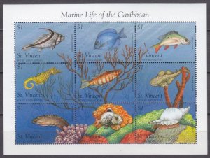 1996 St Vincent and Grenadines 3685-93KL Sea fauna 8,00 €