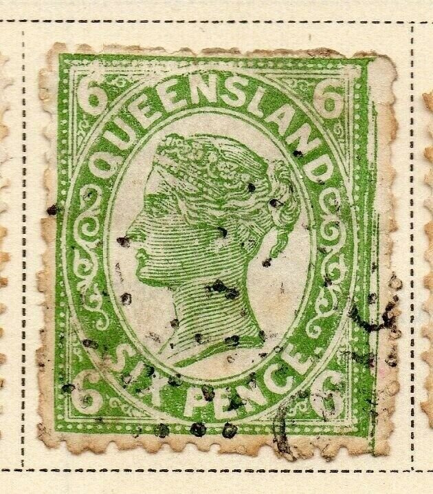 Queensland 1897-1900 Early Issue Fine Used 6d. 326852