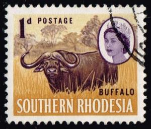 Southern Rhodesia #96 Cape Buffalo; Used (0.25)