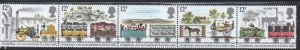 Great Britain Sc 904-908 1980 Railway stamp set mint NH