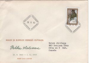 Finland 1965 FDC Sc 436 35p 'Winter's Day' by Pekka Halonen