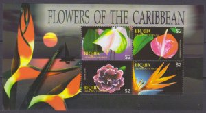 2005 St. Vinsent Grenadien Bequia 446-449KL Flowers 7,00 €