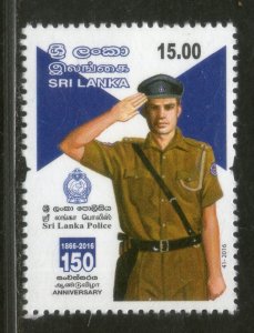 Sri Lanka 2016 Sri Lanka Police 150th Anniversary 1v MNH # 192