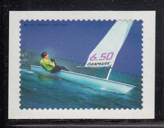 Denmark MNH 2014 6.50DKK Laser Radial dinghy - Nordic Coastlines at sea