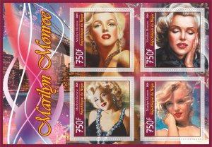 Stamps. Marilyn Monroe 2020 year 1+1 sheets perforated Niger